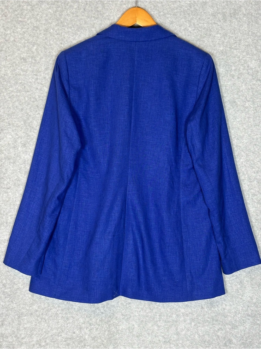 Express Linen Blend Career Office Blazer-Royal/Cobalt Blue-Women Size Medium - Picture 4 of 5
